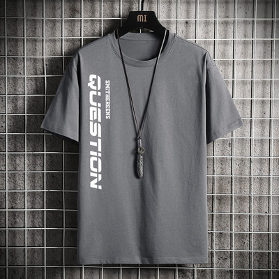 Bluză casual pentru bărbați, cu imprimeu inscripționat și mâneci lungi