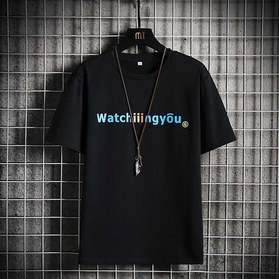 Bluză de bărbați model nou cu decolteu oval și mâneci scurte