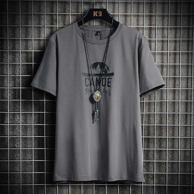 Bluză de bărbați model nou cu decolteu oval și mâneci scurte