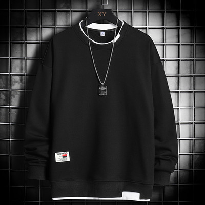 Bluză casual bărbătească cu decolteu rotund