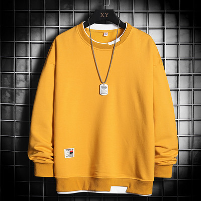 Bluză casual bărbătească cu decolteu rotund