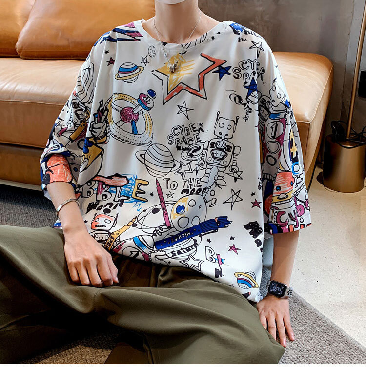 Tricou barbatesc colorat model nou cu maneci scurte