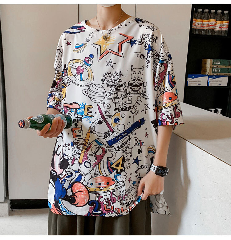 Tricou barbatesc colorat model nou cu maneci scurte