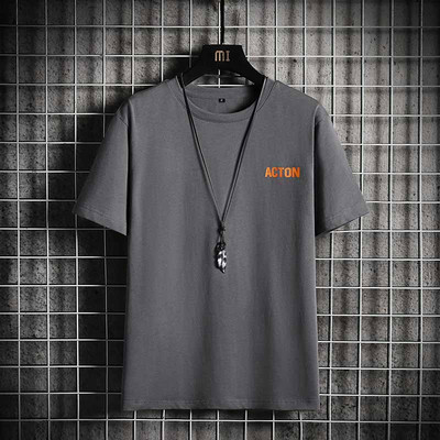 Ανδρικό μπλουζάκι νέο μοντέλο με οβάλ λαιμόκοψη και απλικέ