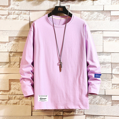 Bluză pentru bărbați de culoare uni cu emblemă