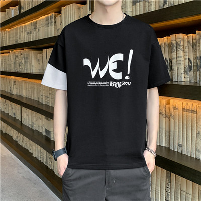 Tricou barbatesc model nou cu emblema si maneci scurte