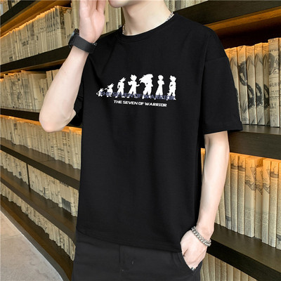 Tricou barbatesc model nou cu emblema si maneci scurte