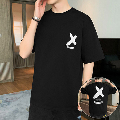 Tricou modern pentru bărbați cu mâneci scurte și imprimeu cu inscripție