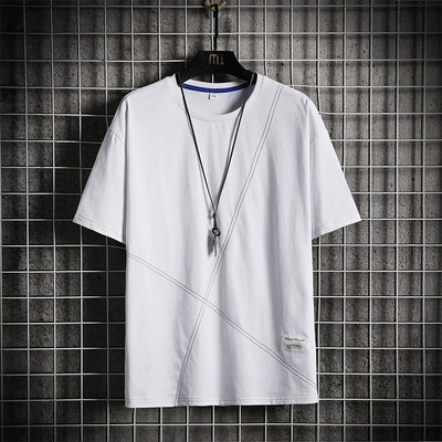 Tricou casual barbatesc cu decolteu oval si maneci scurte