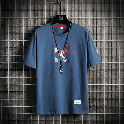 Tricou casual barbatesc cu decolteu oval si maneci scurte