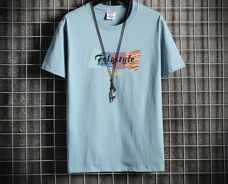 Tricou cu imprimeu color pentru barbati