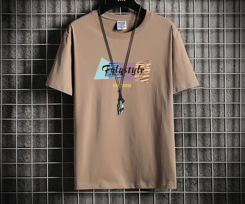 Tricou cu imprimeu color pentru barbati