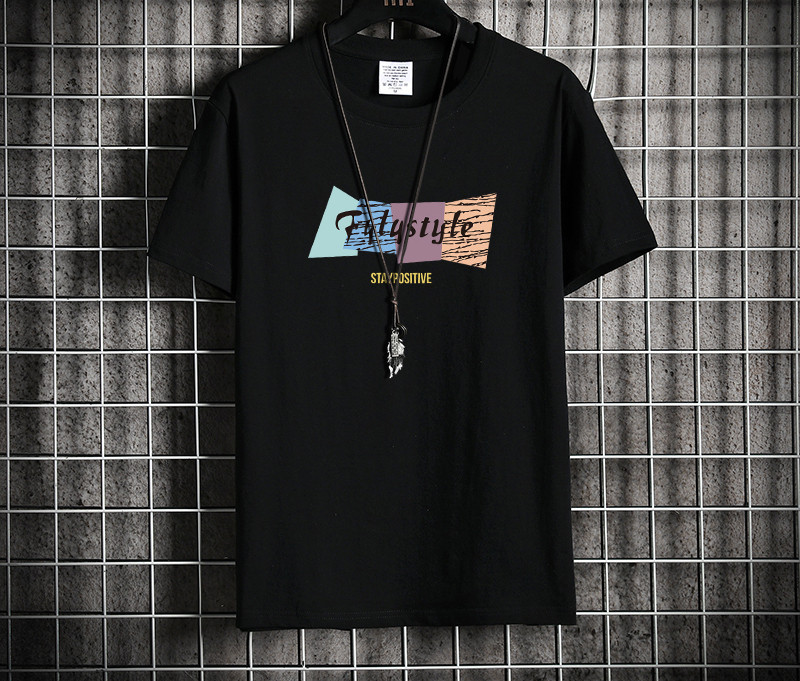 Tricou cu imprimeu color pentru barbati