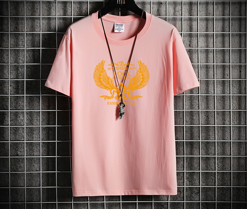 Tricou casual barbatesc cu decolteu oval si imprimeu