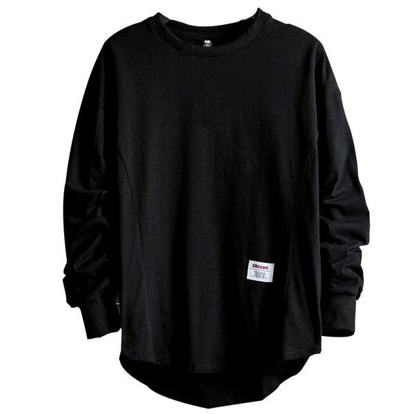 Bluză pentru bărbați cu decolteu rotund și mâneci lungi