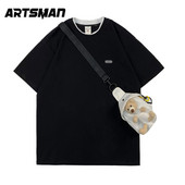 Tricou barbatesc model nou cu decolteu oval si maneci scurte