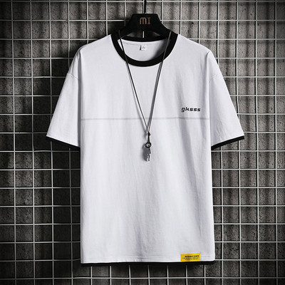 Tricou barbatesc model nou cu decolteu rotund si maneci scurte