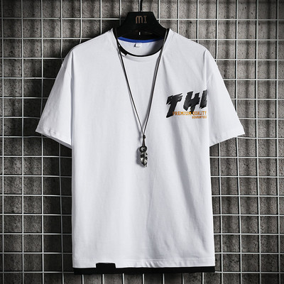 Tricou barbatesc model nou cu decolteu rotund si maneci scurte