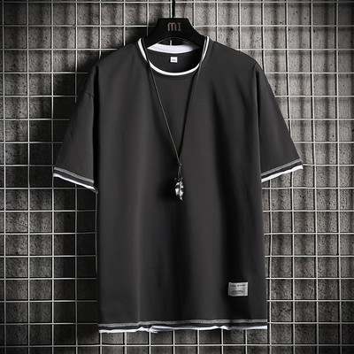 Tricou barbatesc model nou cu decolteu rotund si maneci scurte