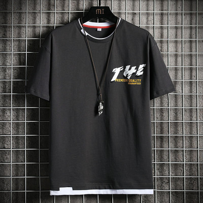 Tricou barbatesc model nou cu decolteu rotund si maneci scurte