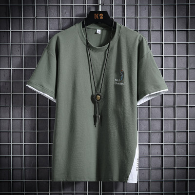 Tricou barbatesc model nou cu decolteu rotund si maneci scurte