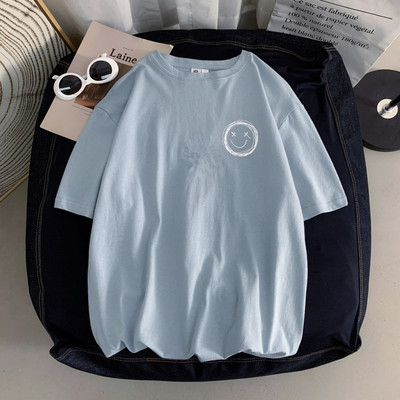 Tricou casual barbatesc - cu decolteu oval si maneci scurte