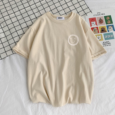 Tricou casual barbatesc - cu decolteu oval si maneci scurte