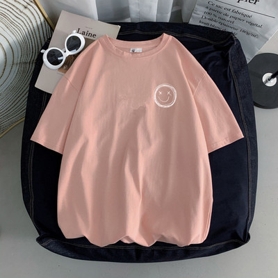 Tricou casual barbatesc - cu decolteu oval si maneci scurte