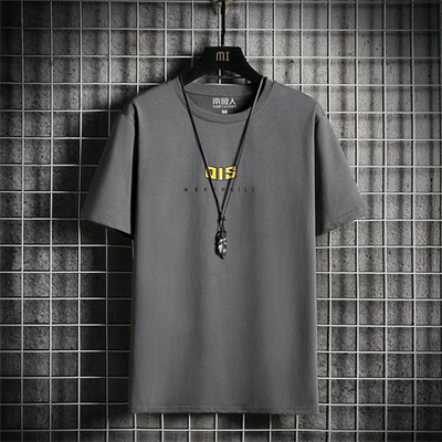 Tricou barbatesc model nou cu decolteu oval si imprimeu cu inscriptionare