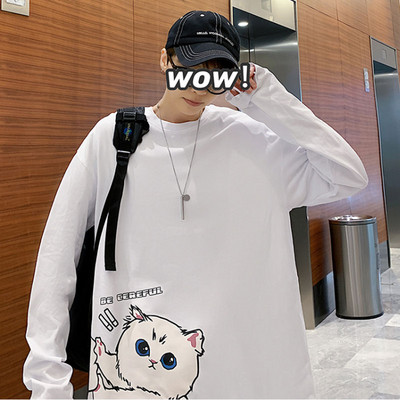 Bluză bărbătească cu mâneci lungi și aplicație