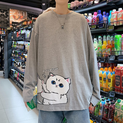 Bluză bărbătească cu mâneci lungi și aplicație