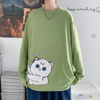 Bluză bărbătească cu mâneci lungi și aplicație