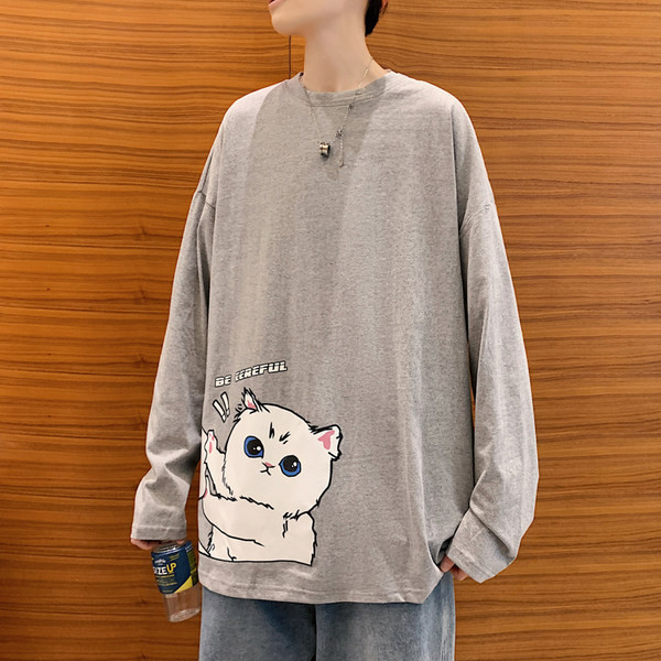 Bluză bărbătească cu mâneci lungi și aplicație