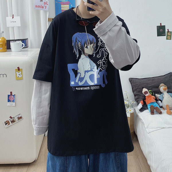 Bluză casual pentru bărbați cu aplicație colorată și mâneci lungi