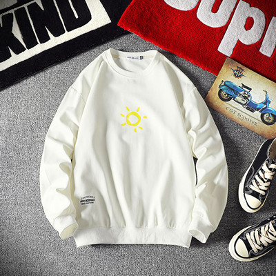 Bluză bărbătească de primăvară cu mâneci lungi și decolteu rotund