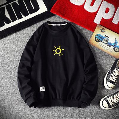 Bluză bărbătească de primăvară cu mâneci lungi și decolteu rotund