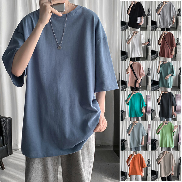 Tricou bărbați model uni - model larg