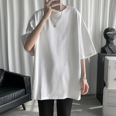 Tricou larg pentru bărbați cu aplicație curcubeu