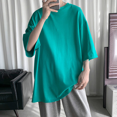 Tricou larg pentru bărbați cu aplicație curcubeu