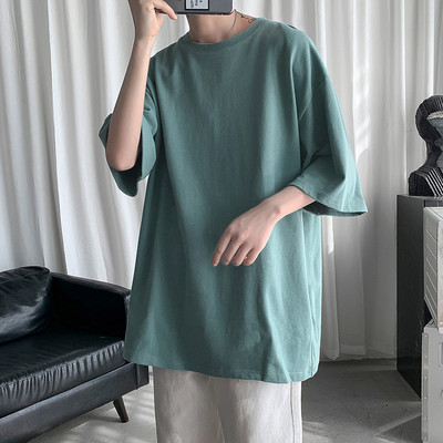 Tricou larg pentru bărbați cu aplicație curcubeu