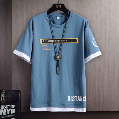 Tricou barbatesc model nou cu aplicatie si decolteu oval - mai multe culori