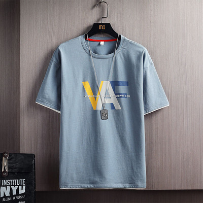 Tricou barbatesc model nou cu aplicatie si decolteu oval - mai multe culori