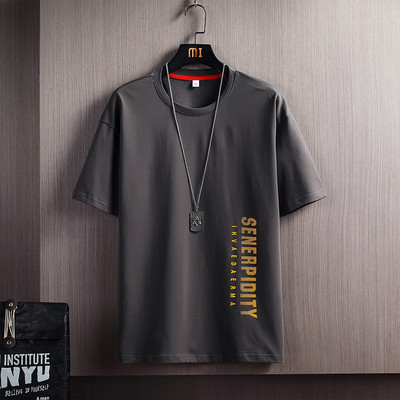 Tricou barbatesc model nou cu aplicatie si decolteu oval - mai multe culori