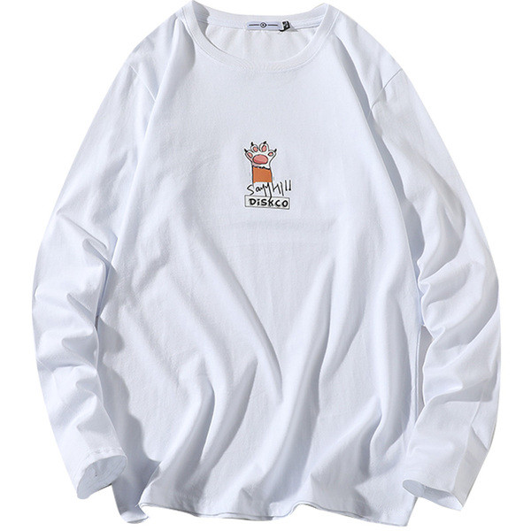 Bluză lată pentru bărbați cu aplicație și decolteu oval