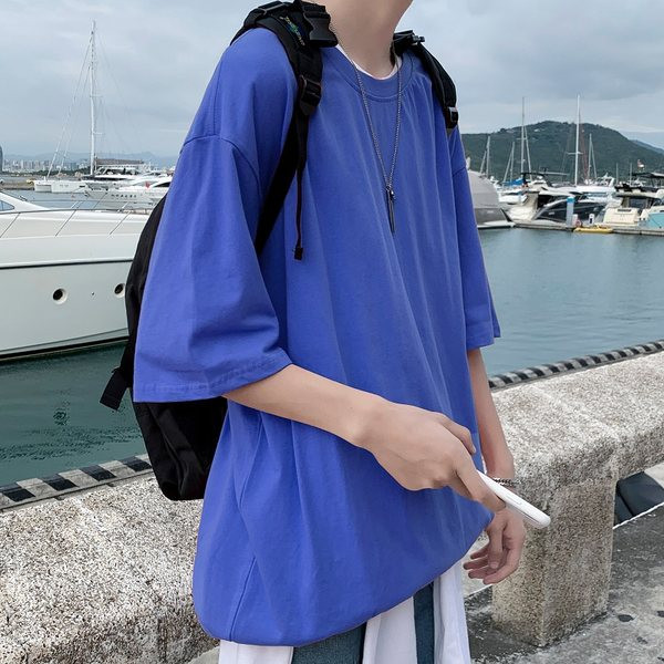 Bluză bărbătească model larg - o singură culoare