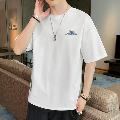 Ikdienas vīriešu t-krekls ar apdruku un īsām piedurknēm - vairākās krāsās