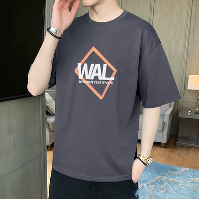 Ikdienas vīriešu t-krekls ar apdruku un īsām piedurknēm - vairākās krāsās