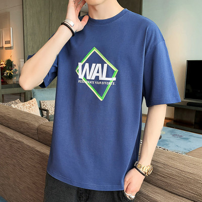 Ikdienas vīriešu t-krekls ar apdruku un īsām piedurknēm - vairākās krāsās