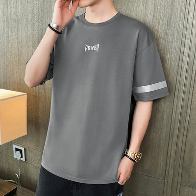 Ikdienas vīriešu t-krekls ar apdruku un īsām piedurknēm - vairākās krāsās