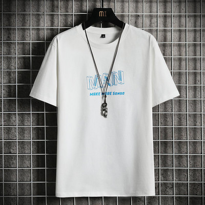 Tricou pentru bărbați model nou cu decolteu rotund și inscripție